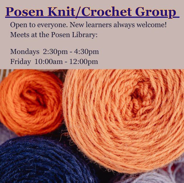 PO Knit crochet po knit crochet group meets every monday and friday