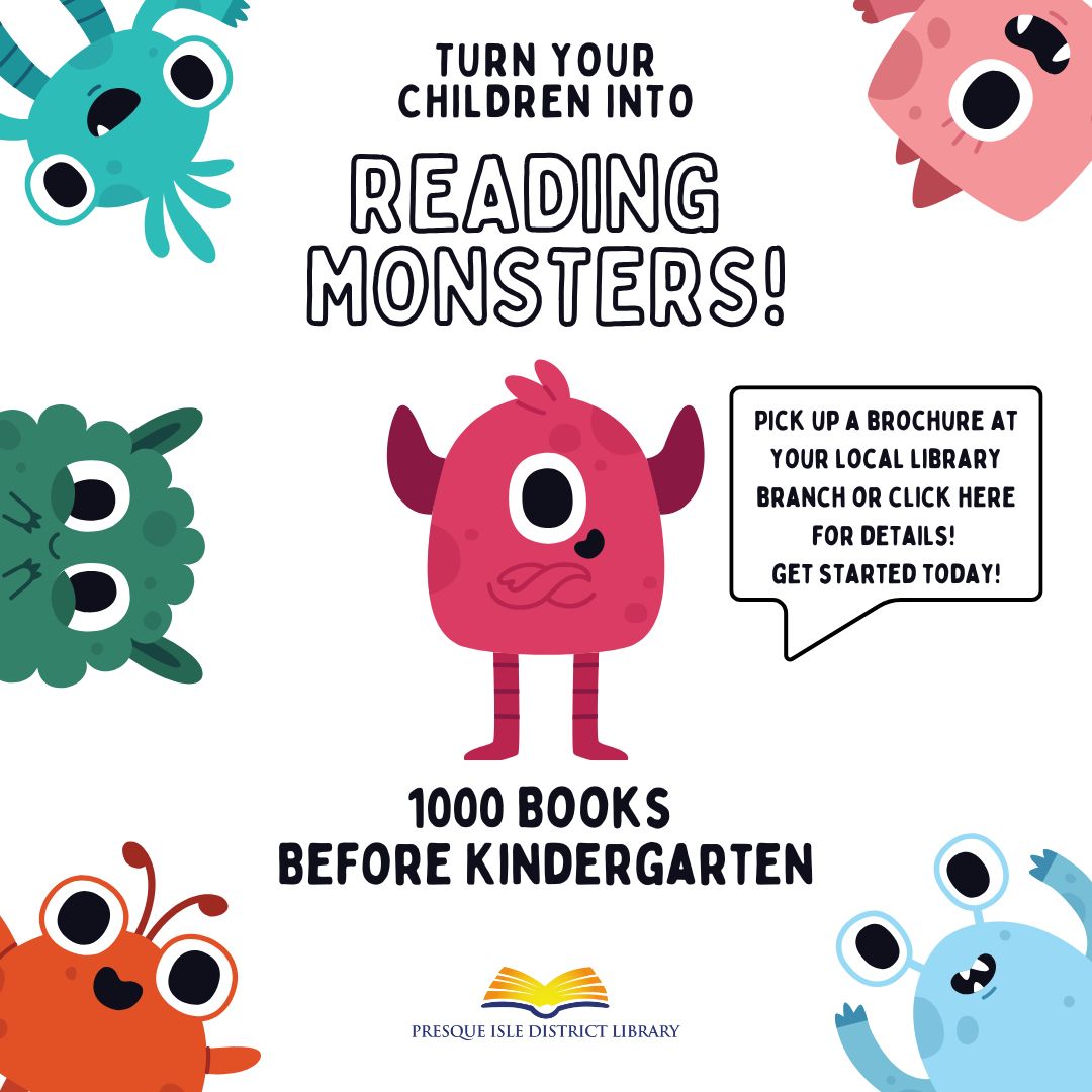 1000 Books Social Media Post (1) 1000 books before kindergarten goal reading monster promotion