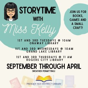 storytime with miss kelly begins in september