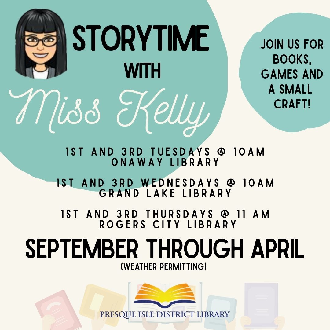Storytime with Miss Kelly starts in September 