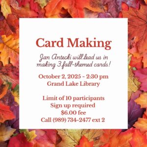 GL Card Making Class October 2025 IG Post