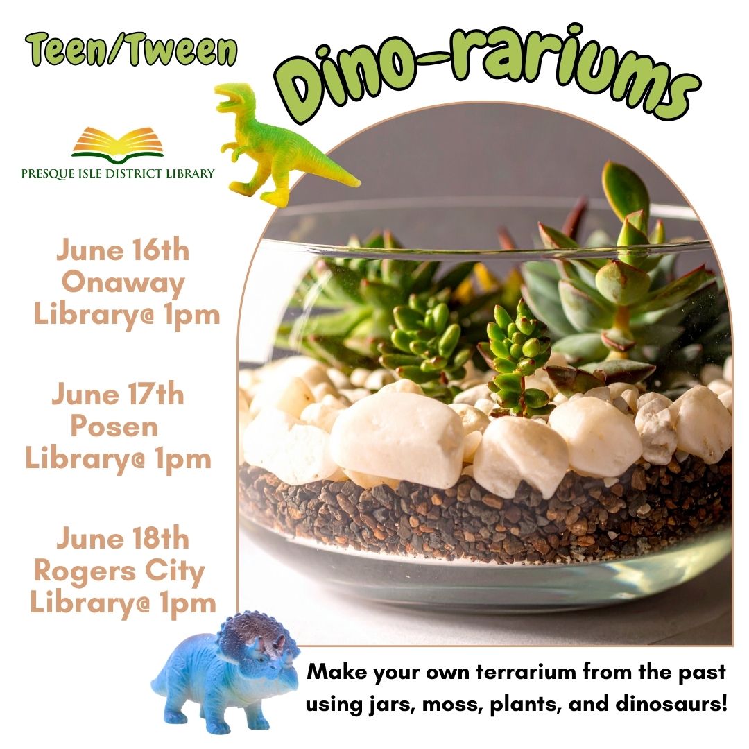 Teen dino-rarium events across the branches