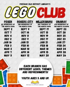 lego club schedule for participating branches