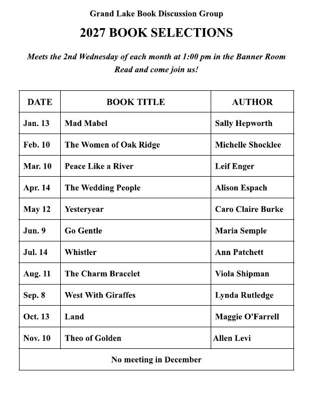 GL Book club updated